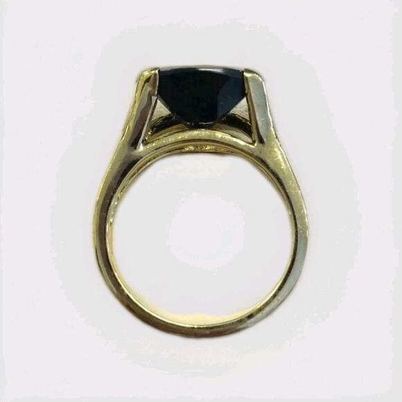 CISS 925 Sterling Silver 12mm Trillion Cut Smokey Quartz Cocktail Ring Size 8.5 - Picture 4 of 7